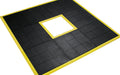 Example image of yellow safety ramp on 24/seven interlocking mat - solid