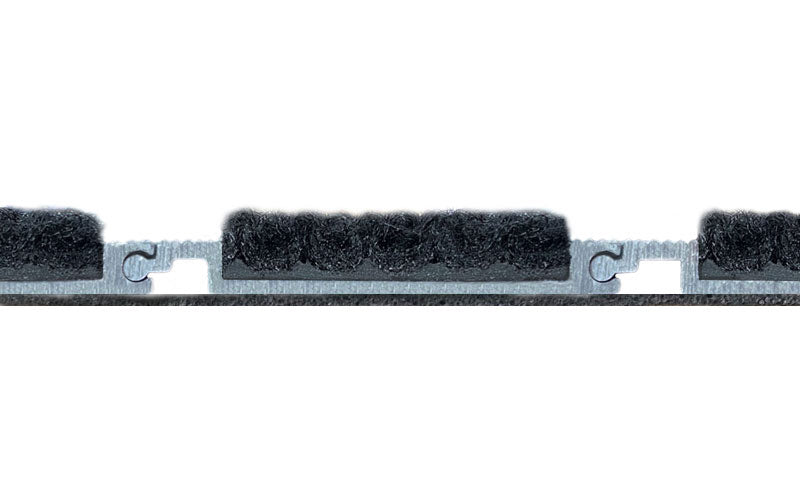 Side profile image of Aluminium Architectural Matting in Black suitable for recess