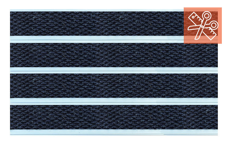 Full product image of Denim Superguard Inserts in Aluminium Architecture Mat - Made to Measure