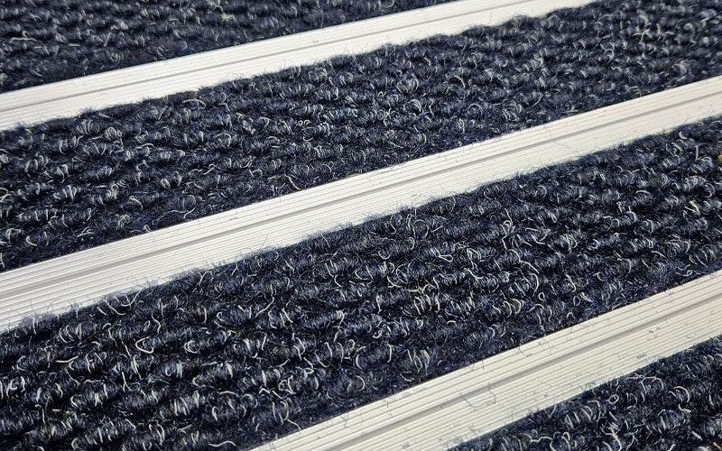 Close up mage of Denim Superguard Inserts in Aluminium Architecture Mat
