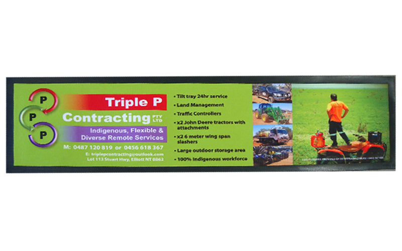 Full product image of a Bar Mat used to promote a business.