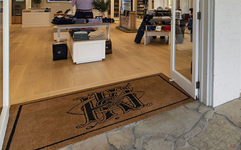 Coir Logo Inlay Mat - Natural - Custom Size
