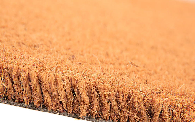 Close up product image of natural coir matting
