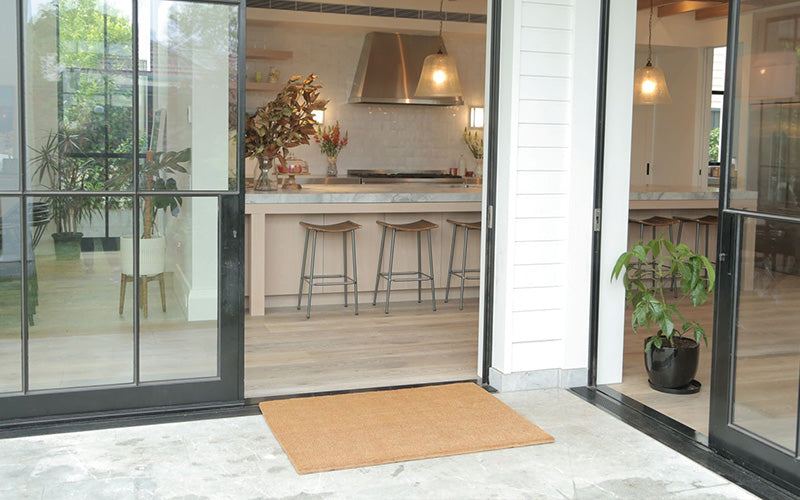 Insitu product image of natural coir matting in modern house