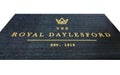 Product image of black Coir mat with gold embossed logo 