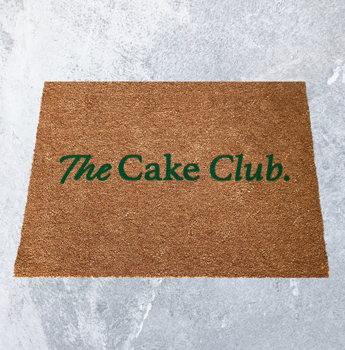 Full product image of Coir Embossed Logo Mat with Dark Green Embossed Logo for retail store 