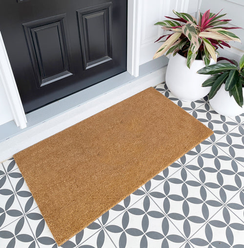 Coir Doormat at Home Entrance