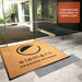 insitu product image of natural coir matting with edging at hotel entrance