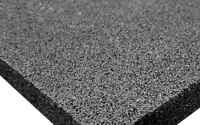 Close up image of Black Rubber Commercial Gym mat 