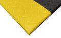 Edge image of Anti-fatigue mat called Diamond Foam Mat in black with yellow safety edges
