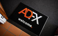 Insitu product image of black Dirtstopper Logo Mat with two colour print at office entrance