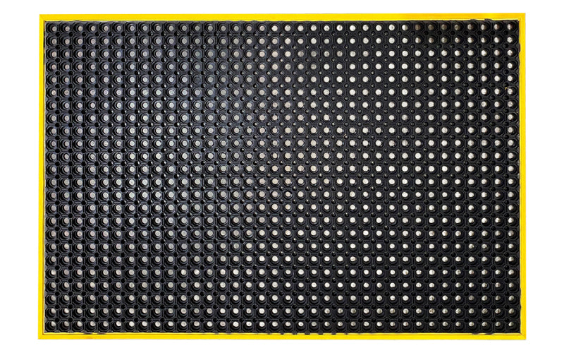 Full product image of Engineers Mat in black and yellow rubber