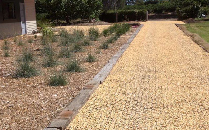 Insitu image of the ground stabilising pavers perfect for foot paths