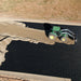 Insitu image of the ground stabilising pavers with a tractor driving over it