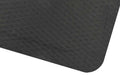 Corner product image of the black hog heaven mat perfect for offices.