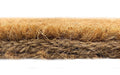 Side view of the thick coir livestock breeding mat.