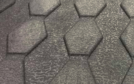 Close up product image of black, rubber Livestock Incline Mat