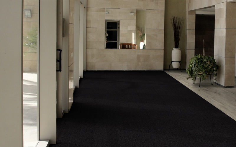 Insitu image of the obex entry tile cut x in a hotel entrance