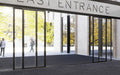 Insitu image of the obex entry tile grid used in an commercial building entrance