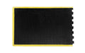 End piece of the ortho stand black with yellow safety borders