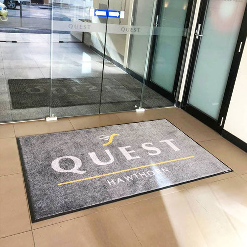 Insitu product image of PrintPlush Logo Mat at a hotel 