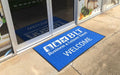 Insitu product image of PrintScraper Logo Mat at travel business entrance