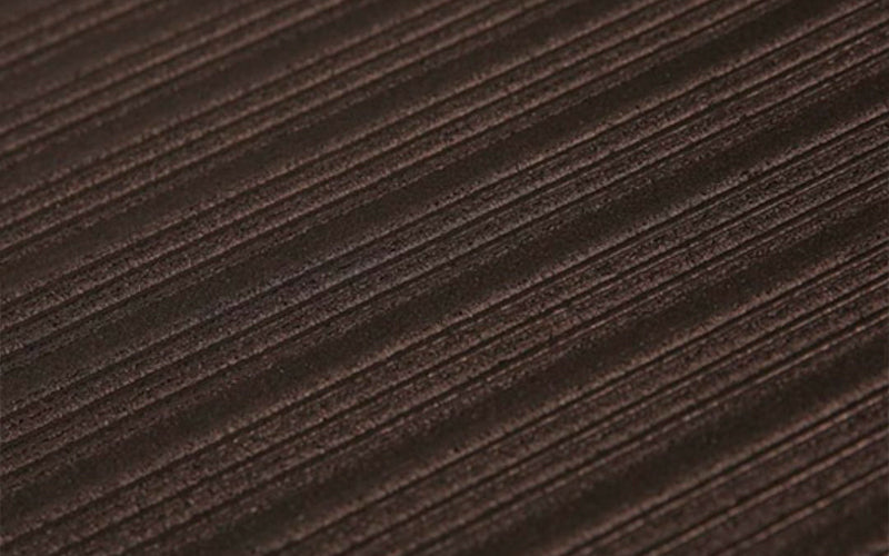 Close up of the ribbed pattern which reduced floor hardness