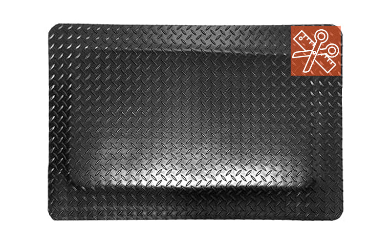 Full product image of the black made to measure safety alert spongecote mat.