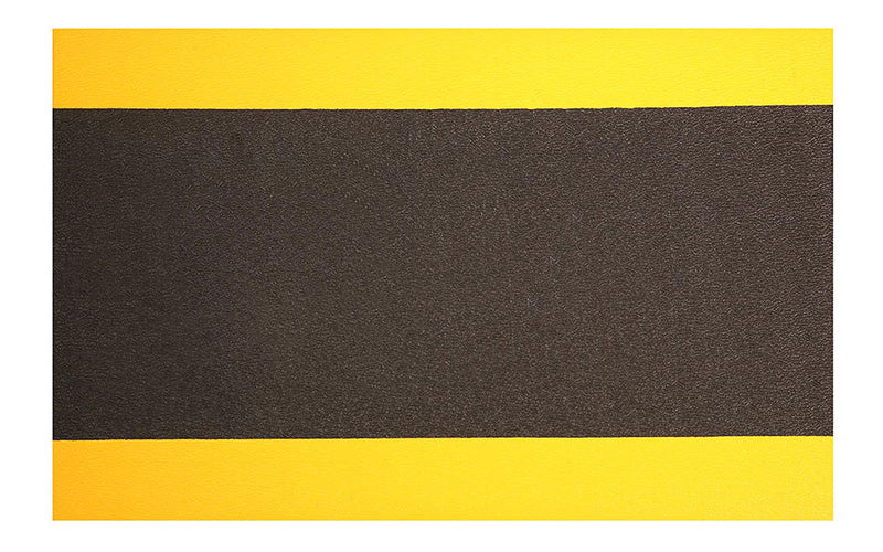 Full product image of black and yellow, anti-fatigue Safety Cushion Mat