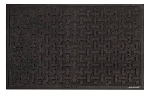 Full product image of the black rubber Comfort Scrape anti-fatigue mat
