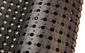 Close up of the studded back which eliminates the possibility of corrosion underneath.