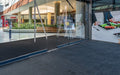 insitu image of the obex entry tile grid in an outdoor undercover entrance