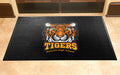 Insitu image of the Rubber Scraper Logo Mat in an entry way to help reduce slips and remove debris from shoes. 