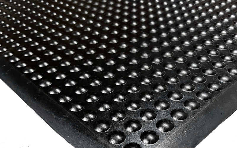 Close up of the dome bubble surface of the supreme comfort mat. The Mat Group AUS.