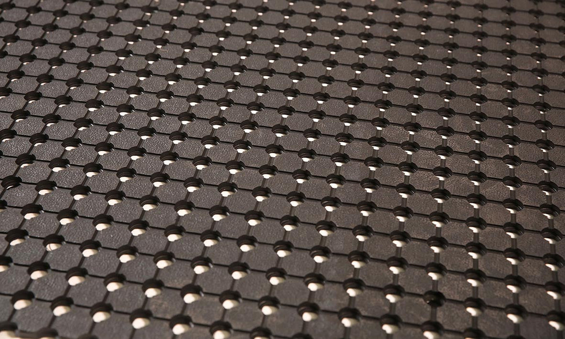 Close up image of the drainage holes on the mutli-purpose runner roll.