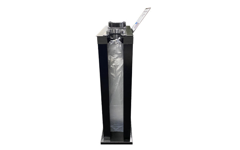 side view of black wet umbrella bagger
