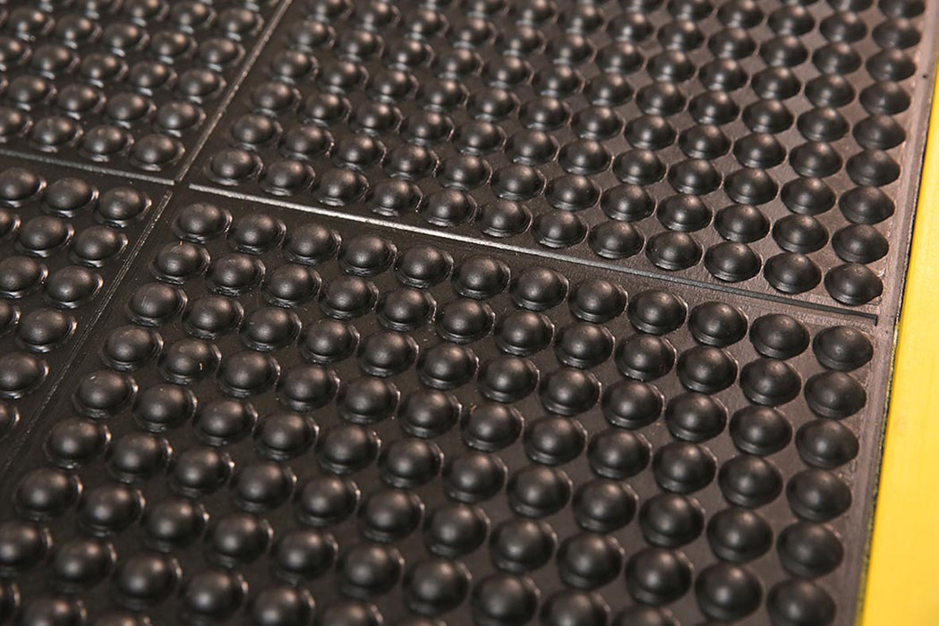 Close up of the raised domes on the orthostand mat
