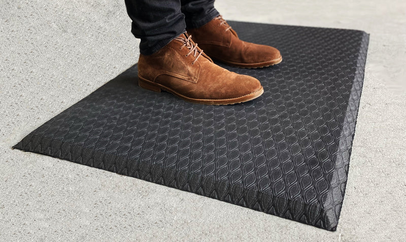Insitu product image of black Comfort Max Mat in warehouse environment