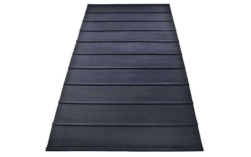 Front view of the ramp mat perfect for transport truck ramps.