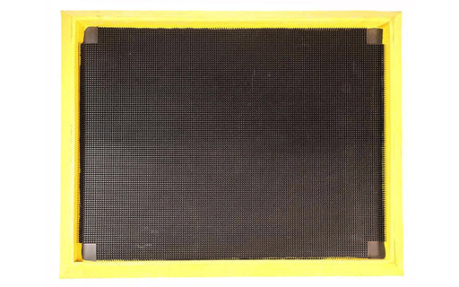 Full product image of rubber, black and yellow Sanitising Foot Bath used to disinfect shoes