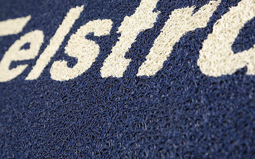 Closeup product image of vinyl SpiralLoop Logo Inlay Mat