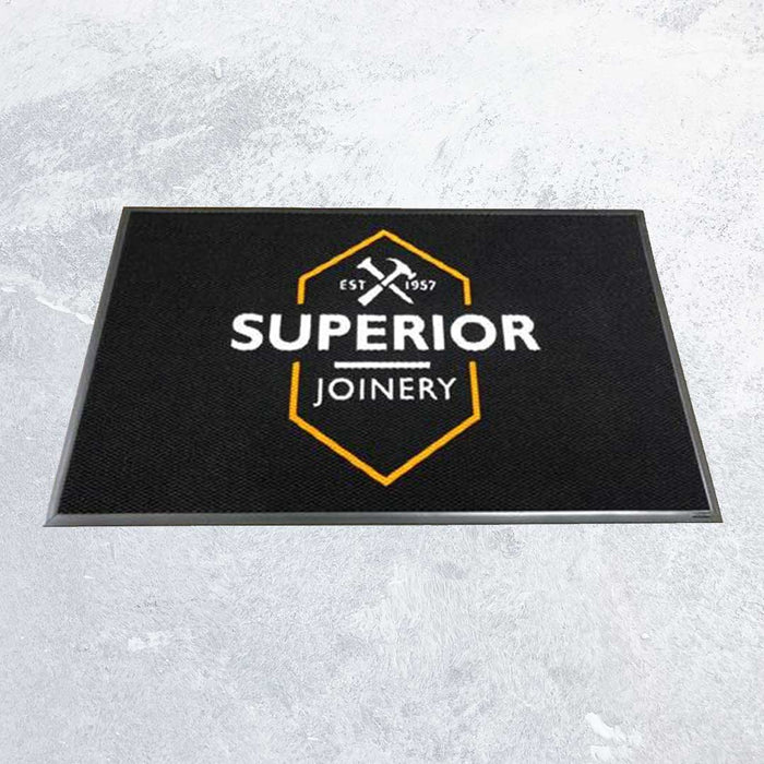 Full product image of polypropylene, black base,  Superguard Logo Inlay Mat for business